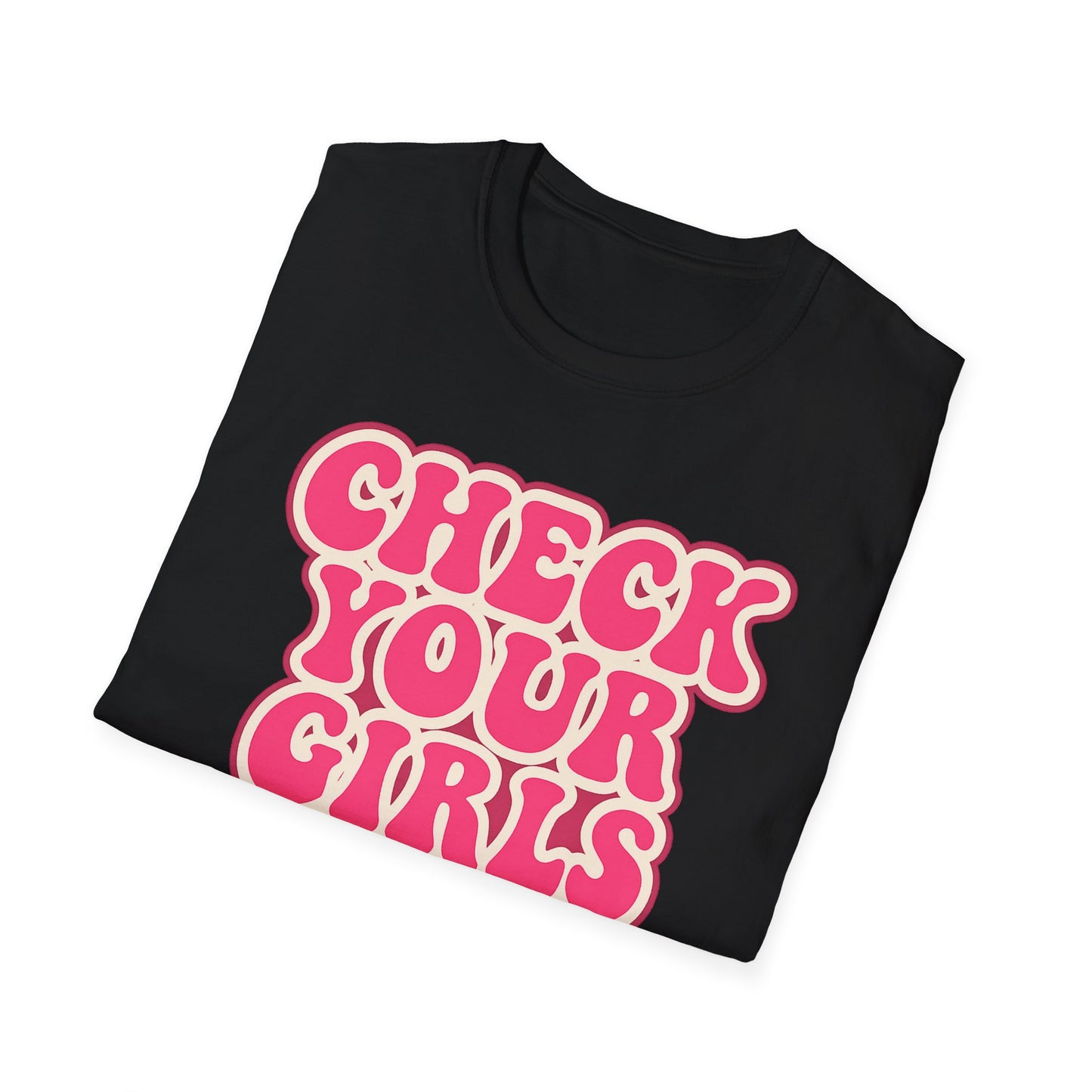 Unisex Graphic Tee | “Check Your Girls” Breast Cancer Awareness Shirt