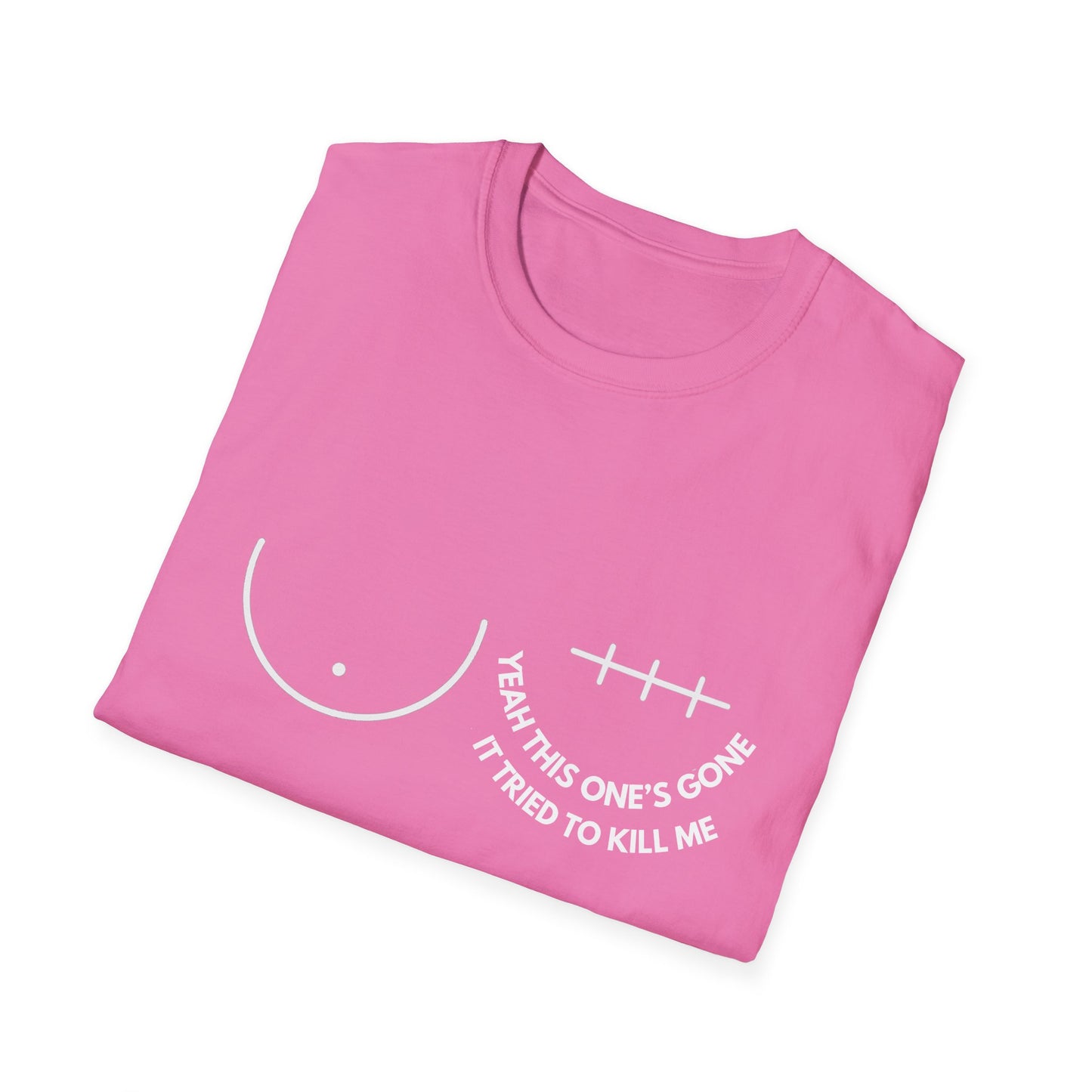 Unisex Graphic Tee | "Yeah, This One’s Gone Tee (Right Side)” Breast Cancer Awareness Shirt
