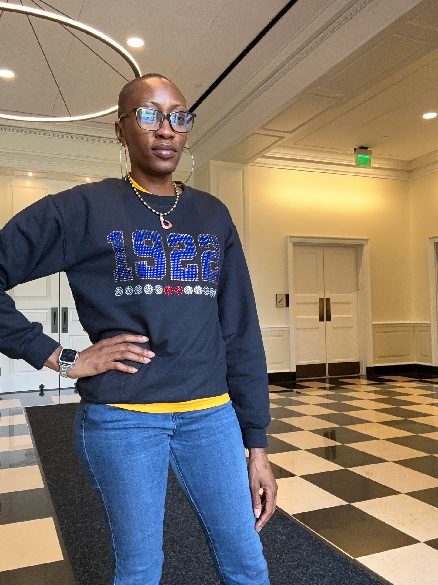 SGRho Founding Year Rhinestone Sweatshirt