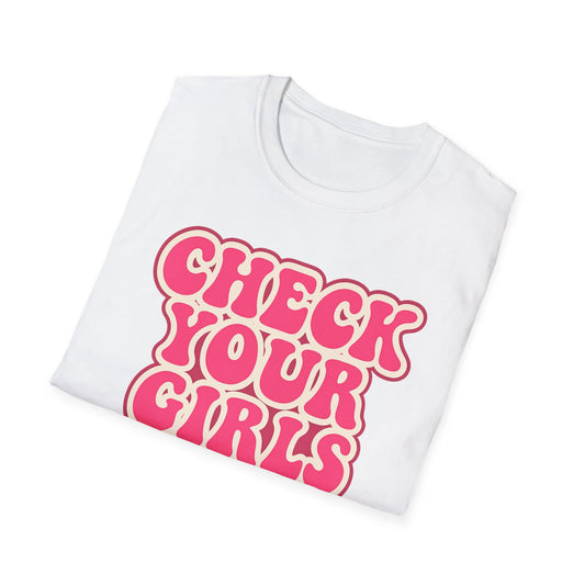 Unisex Graphic Tee | “Check Your Girls” Breast Cancer Awareness Shirt