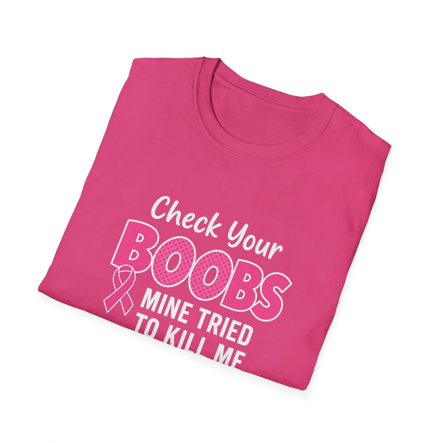 Unisex Graphic Tee | “Check Your Boobs Tee” Breast Cancer Awareness Shirt