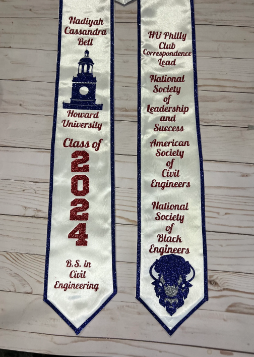 Satin Graduation Stole - Fully Customizable