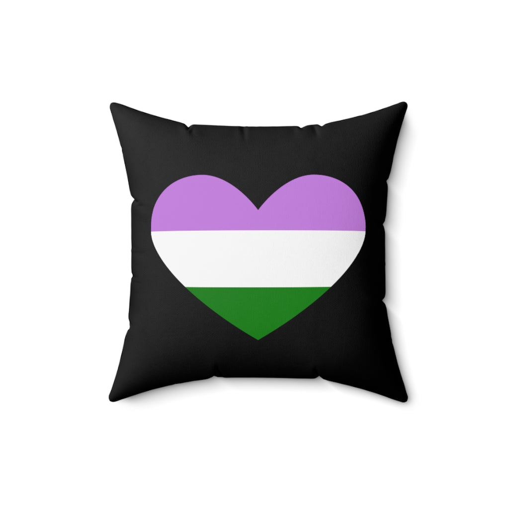 Genderqueer #PRIDE Faux Suede Pillow
