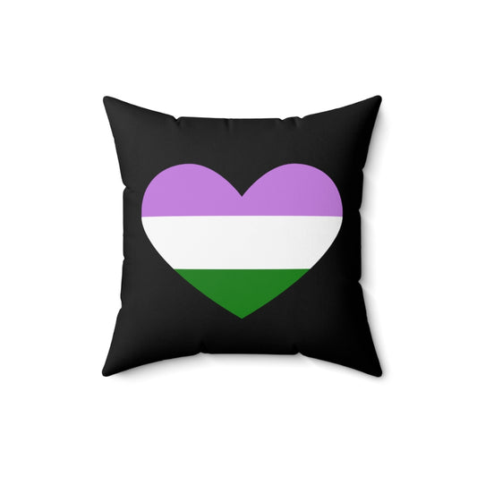 Genderqueer #PRIDE Faux Suede Pillow