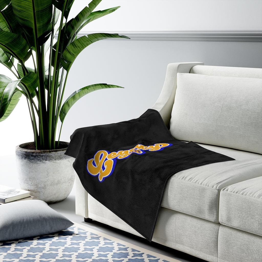 Sigma Gamma Rho Legacy Velveteen Plush Blanket