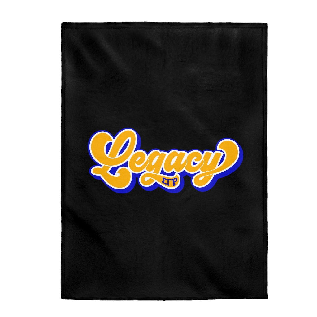 Sigma Gamma Rho Legacy Velveteen Plush Blanket