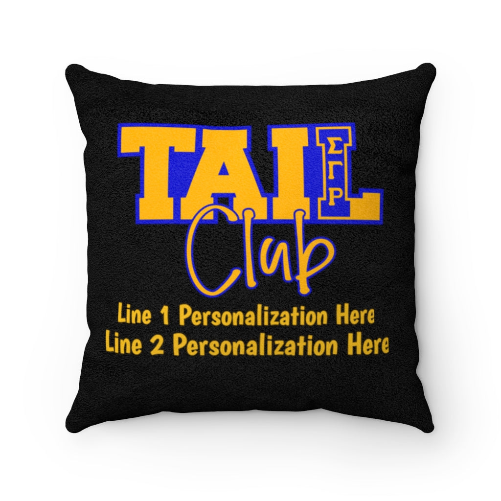 Tail Club Faux Suede Square Pillow