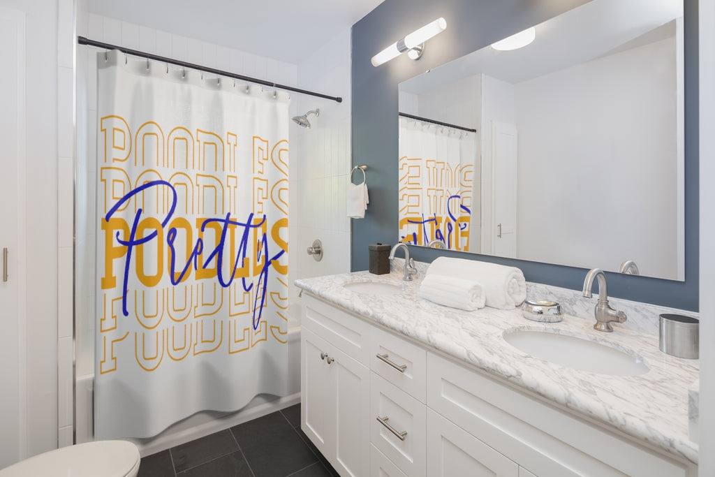 Pretty Poodle Sigma Gamma Rho Shower Curtain