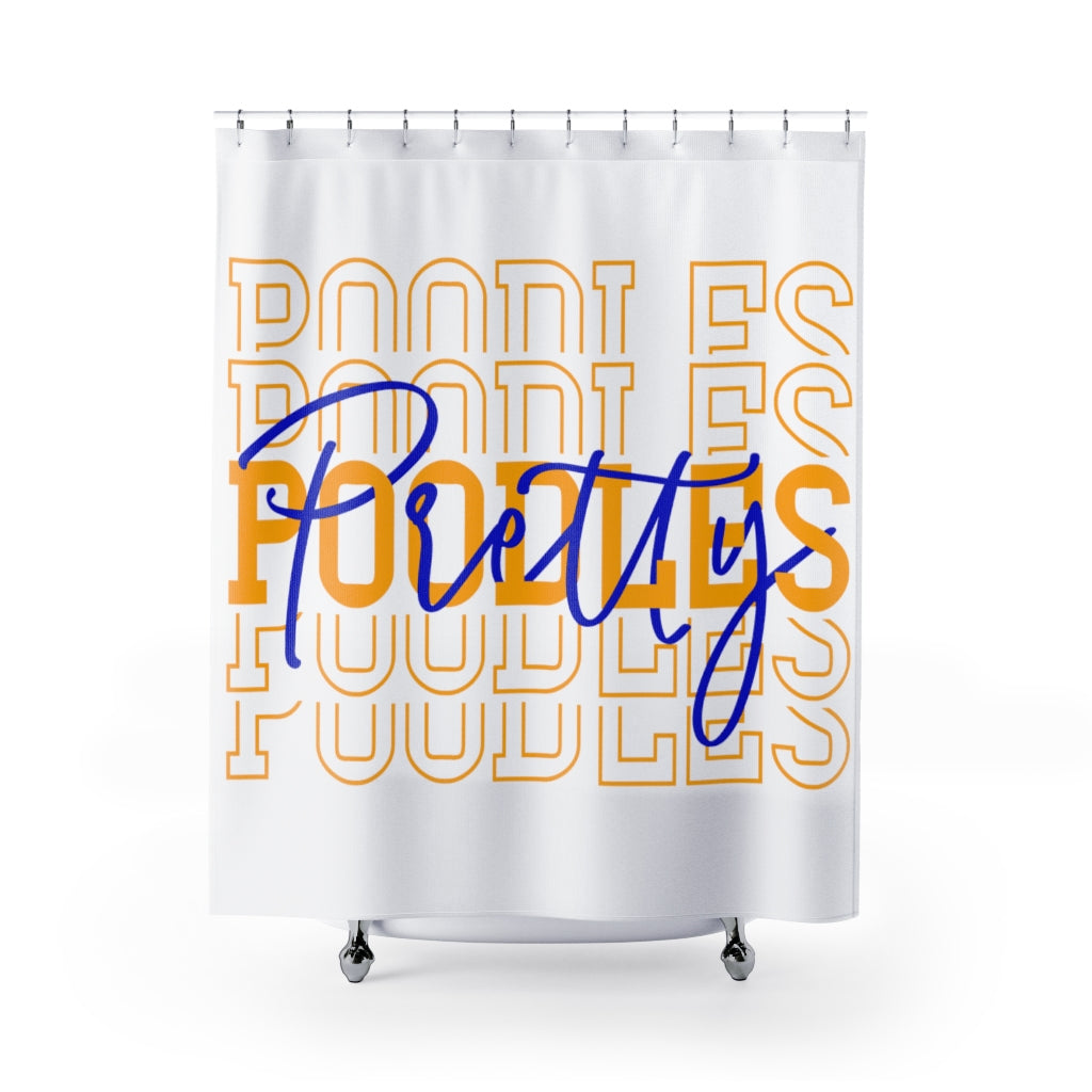 Pretty Poodle Sigma Gamma Rho Shower Curtain