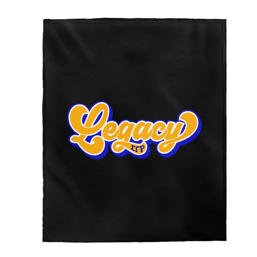Sigma Gamma Rho Legacy Velveteen Plush Blanket