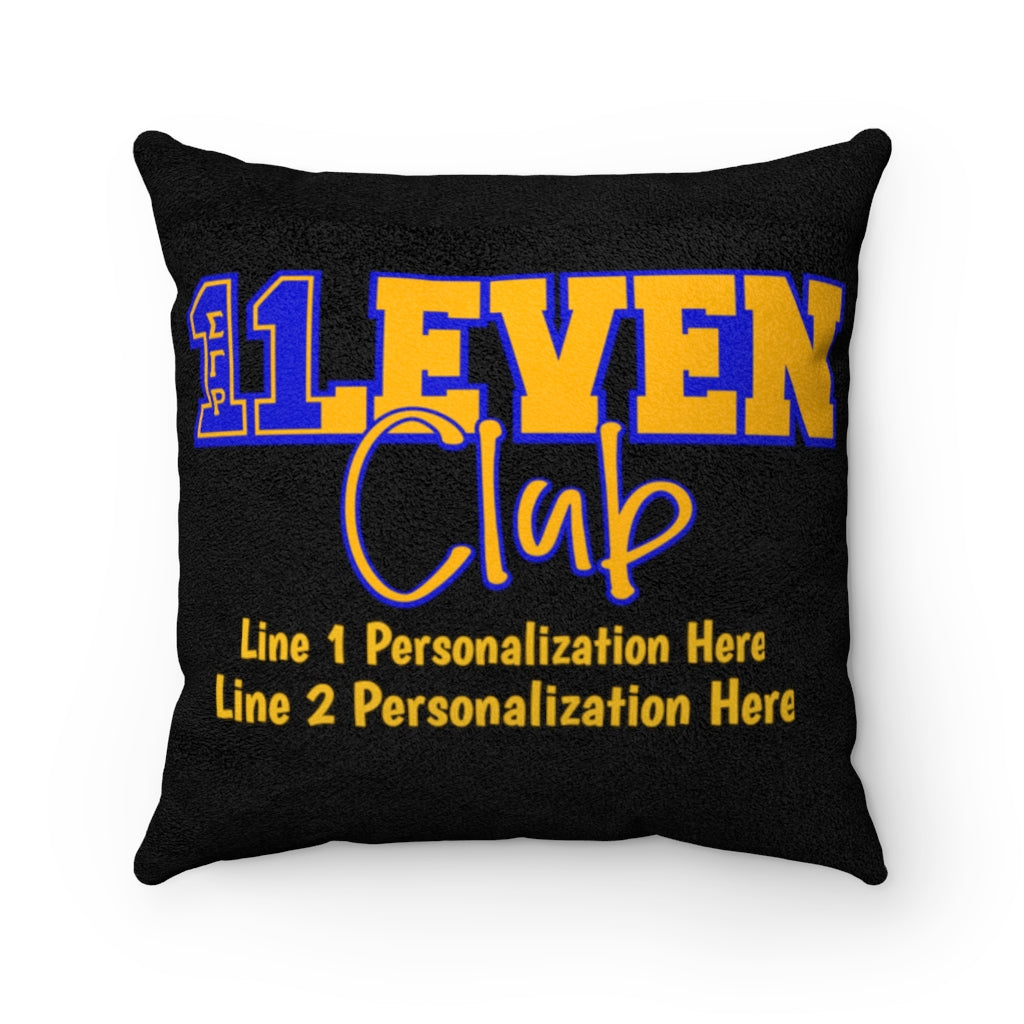 Eleven Club Faux Suede Square Pillow