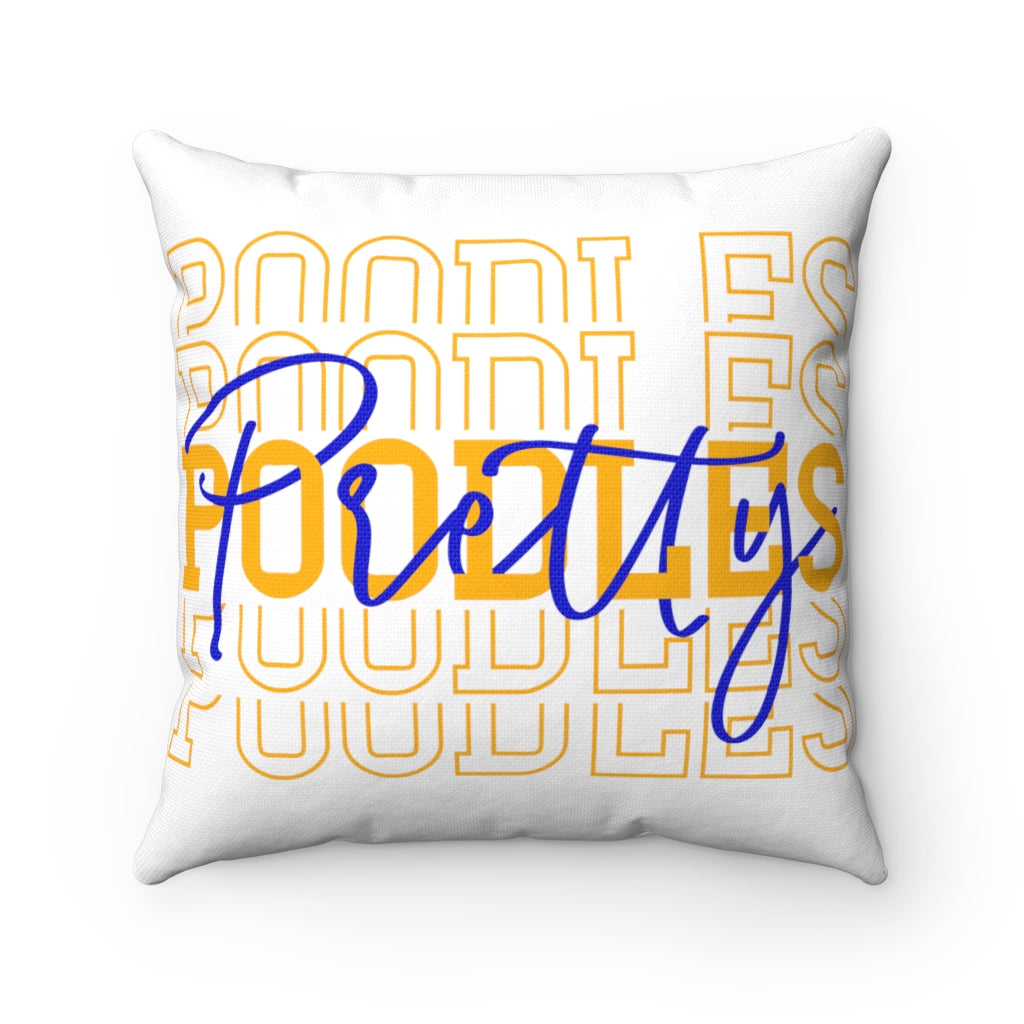 Pretty Poodles Sigma Gamma Rho Spun Polyester Square Pillow
