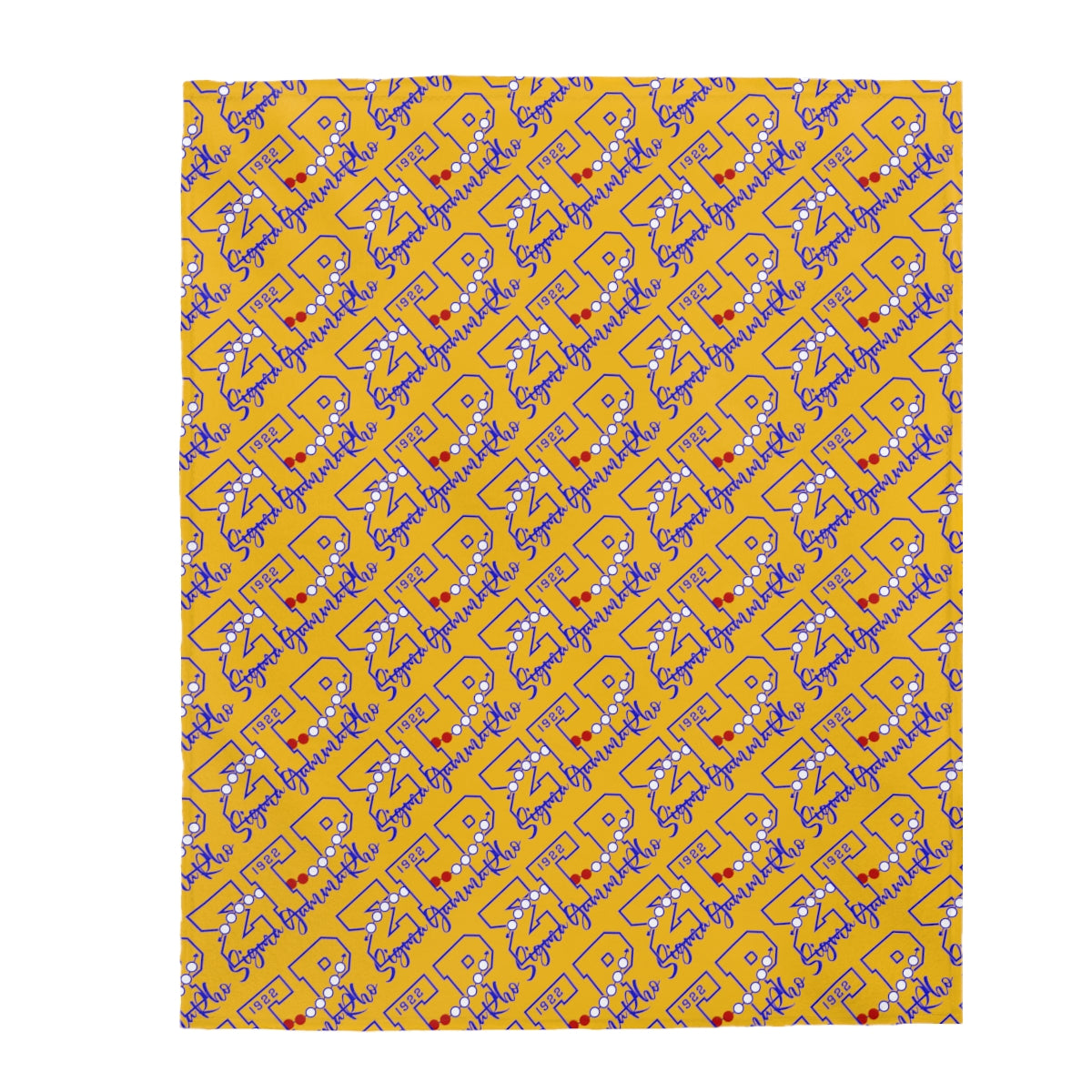 Sigma Gamma Rho Pearls and Rubies Velveteen Plush Blanket