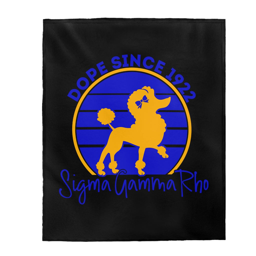 Sigma Gamma Rho - Dope Since 1922 Velveteen Plush Blanket