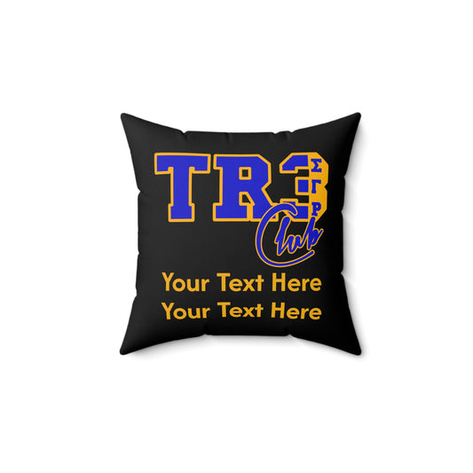 Tre Club Personalized Faux Suede Pillow | Sigma Gamma Rho Inspired