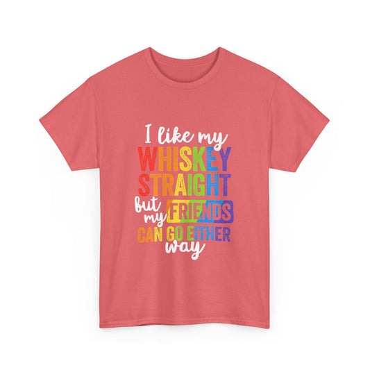 I Like My Whiskey Straight - Unisex Heavy Cotton Tee