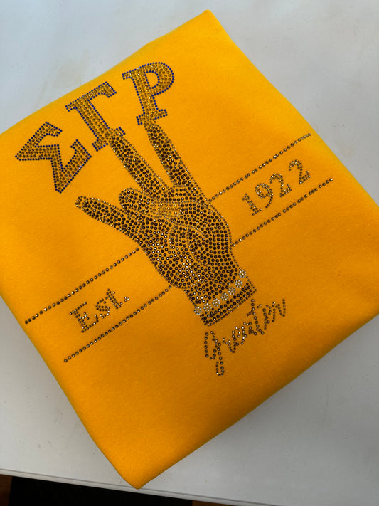 Greater SGRho Rhinestone Sweatshirt