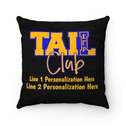 Tail Club Faux Suede Square Pillow