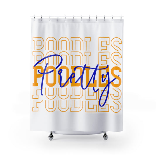 Pretty Poodle Sigma Gamma Rho Shower Curtain