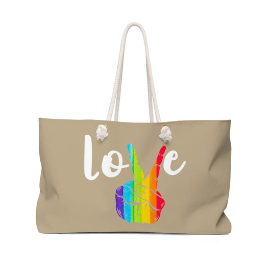 Peace & Love  #PRIDE - Weekender Bag