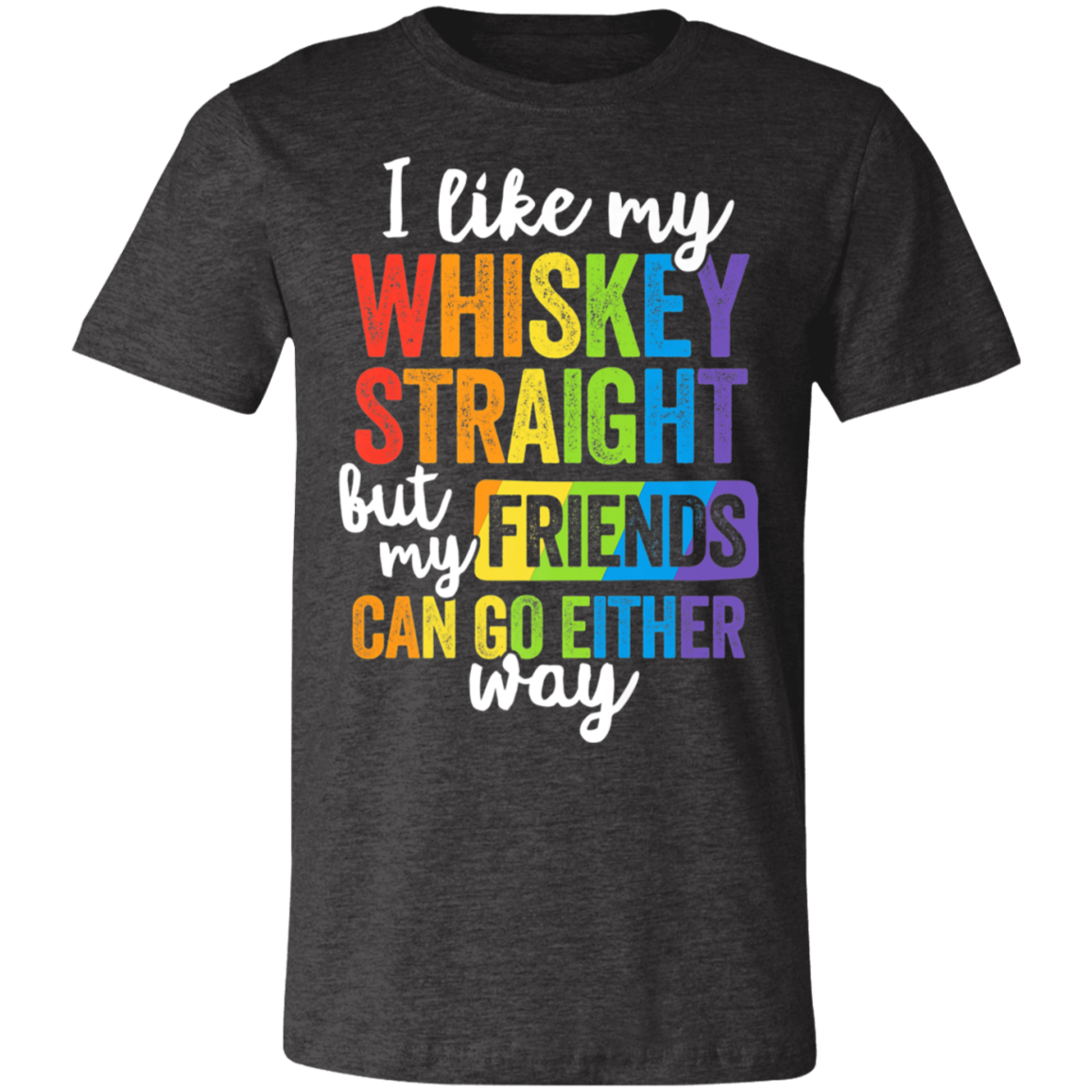 Whiskey Straight #PRIDE Unisex Jersey Short-Sleeve T-Shirt