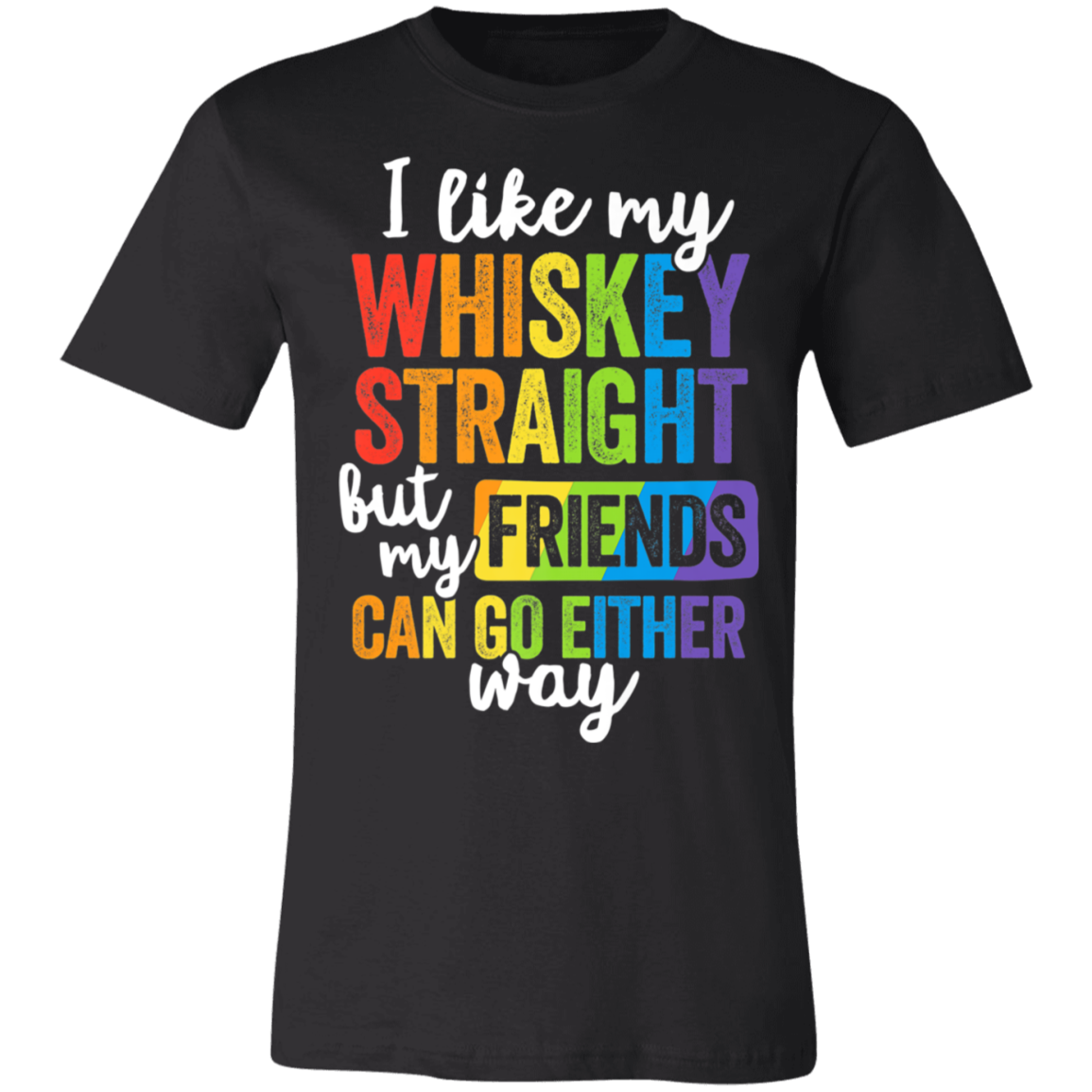 Whiskey Straight #PRIDE Unisex Jersey Short-Sleeve T-Shirt