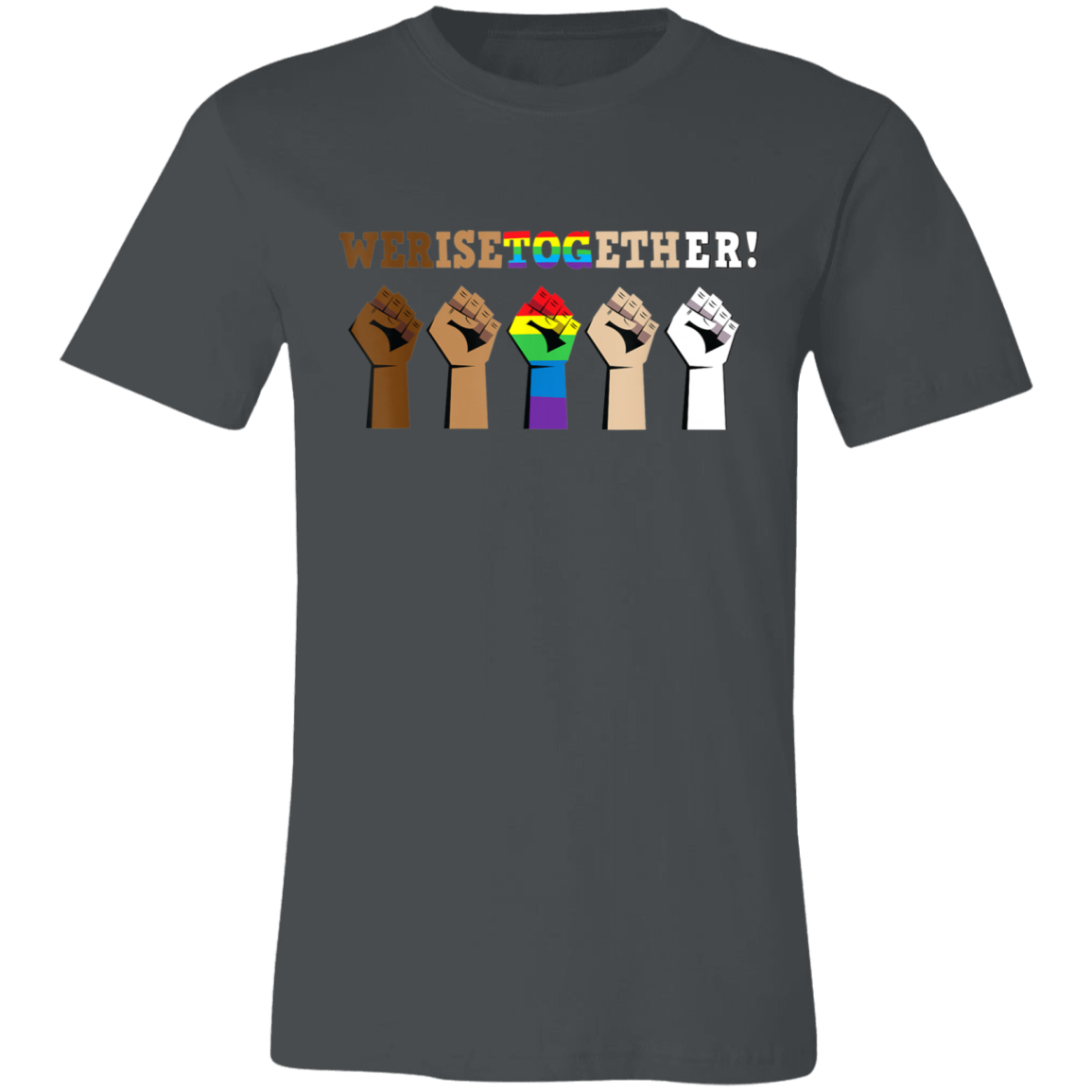We Rise Together #PRIDE Unisex Jersey Short-Sleeve T-Shirt