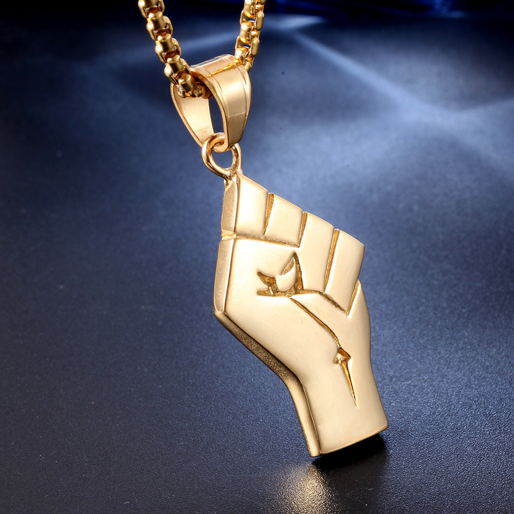 Power Fist - 18K Gold Plated 18" Necklace