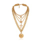 Vintage Multi Layered Cross Necklace
