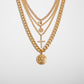 Vintage Multi Layered Cross Necklace