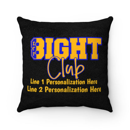 Eight Club Faux Suede Square Pillow