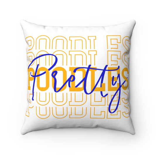 Pretty Poodles Sigma Gamma Rho Spun Polyester Square Pillow