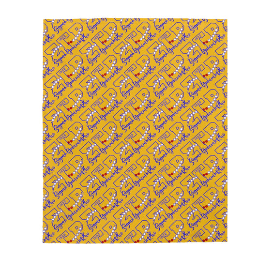Sigma Gamma Rho Pearls and Rubies Velveteen Plush Blanket
