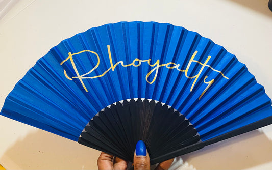 RHOYALTY Folding Hand Fan